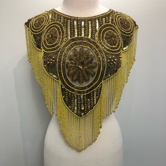 Vintage Jewelry - FABULOUS Vintage Heavily beaded collar Wear 2 ways